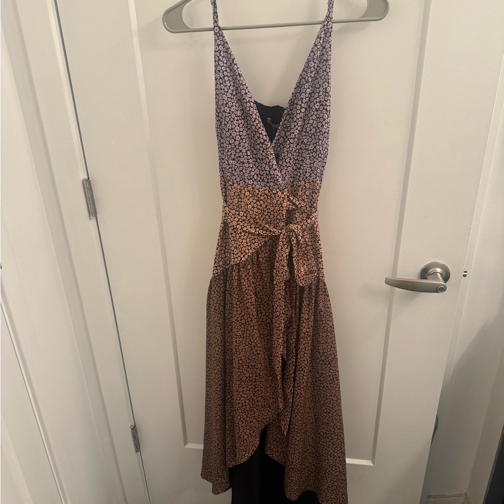 Hutch Floral Maxi Dress - Purple and Brown